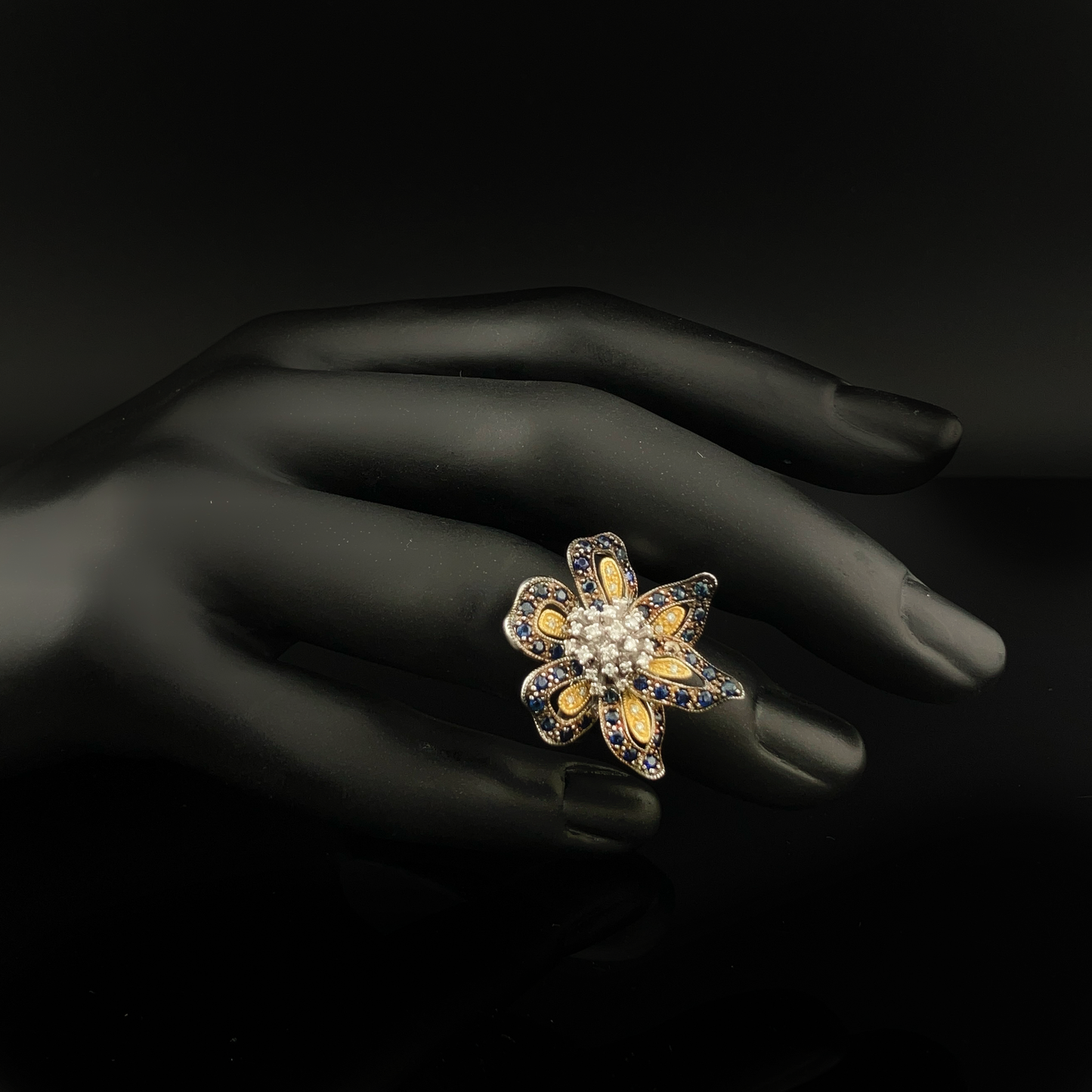 Flower Sapphire Ring