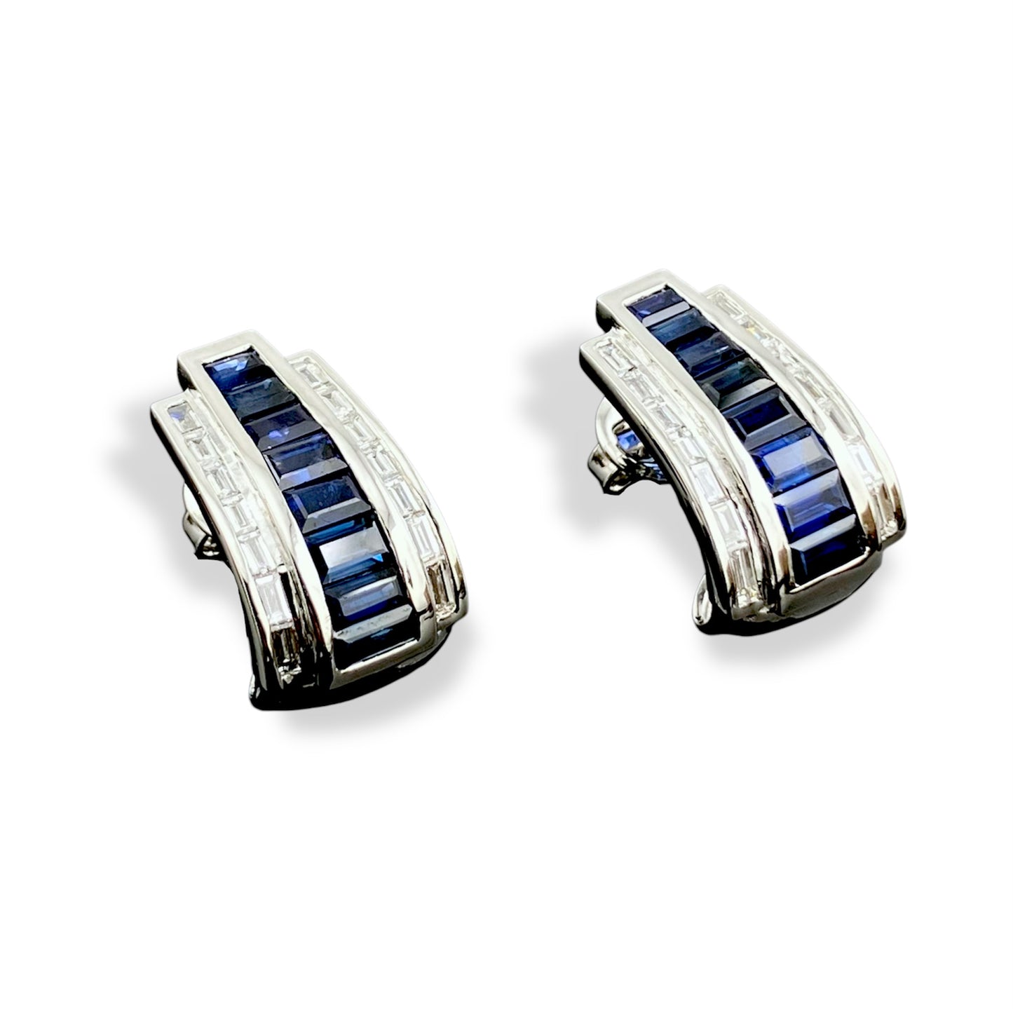 Sapphire & Diamonds Earrings