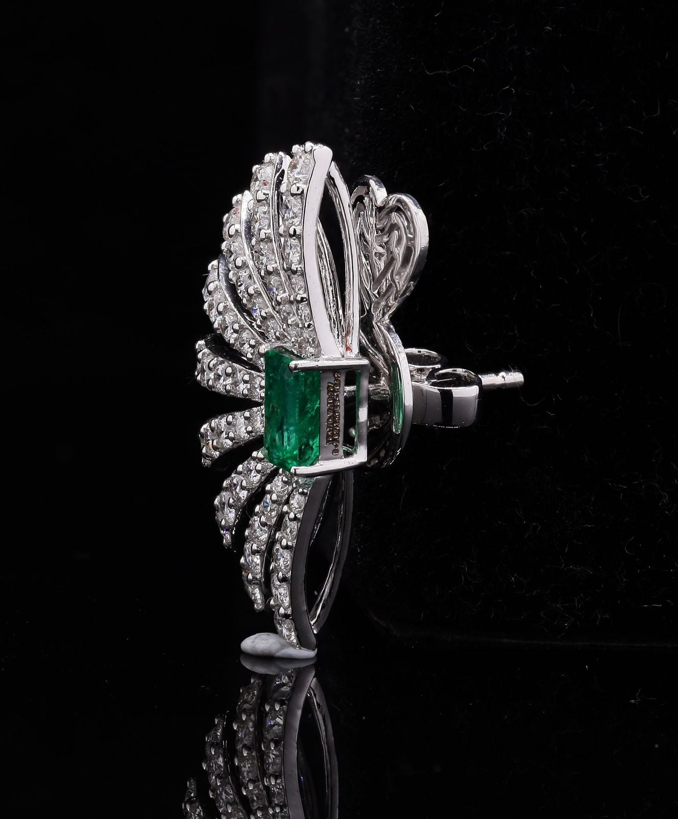 Diamonds & Emerald Earrings