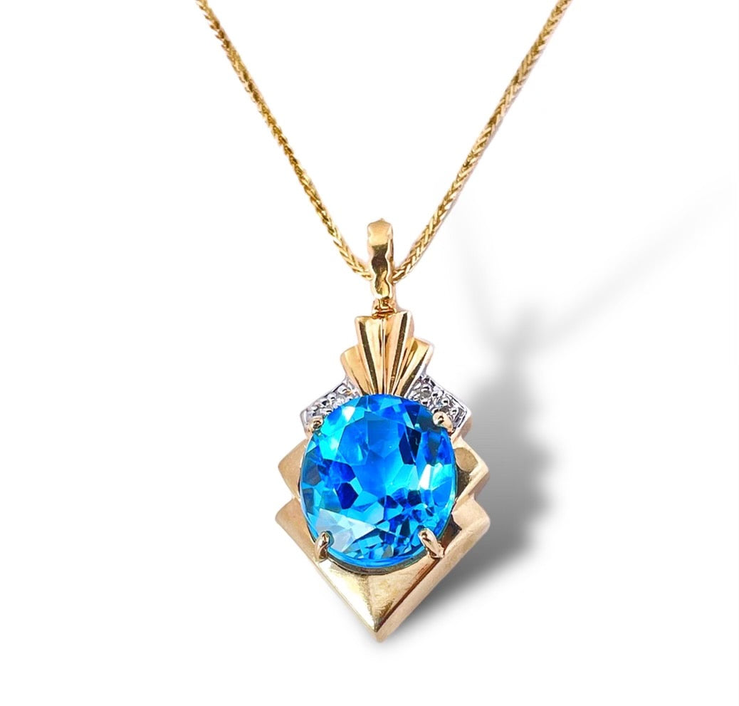 Sky Blue Topaz Pendent