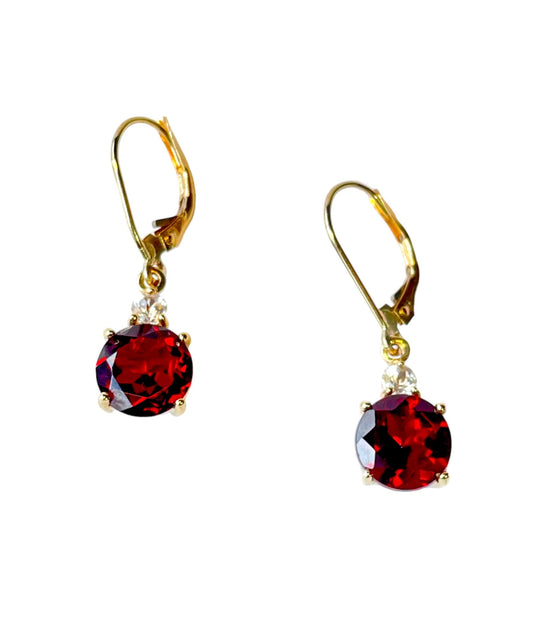 Mozambique Red Garnet Earrings