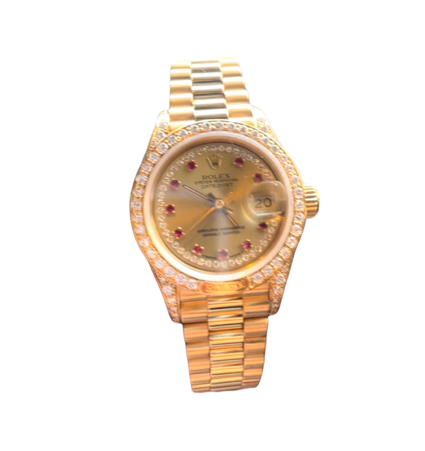 Pre- Owned Ladies Crown Collection Diamond & Ruby Rolex Datejust