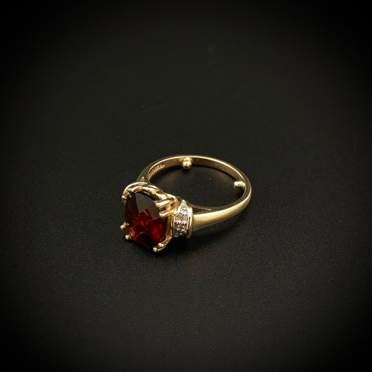 Mozambique Red Garnet Ring