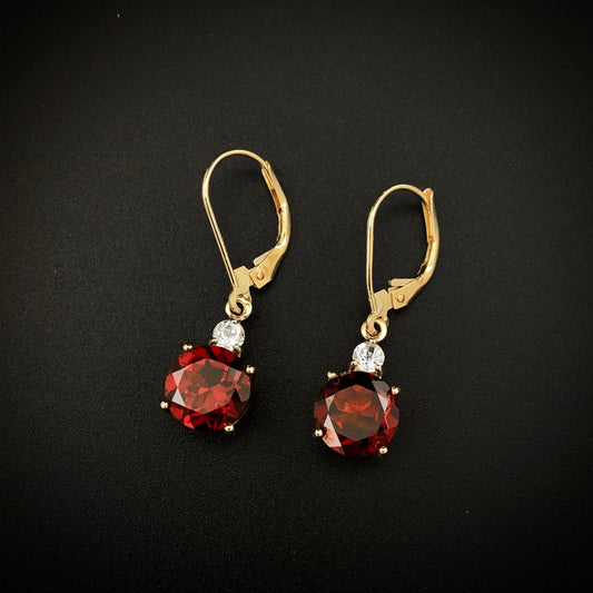 Mozambique Red Garnet Earrings