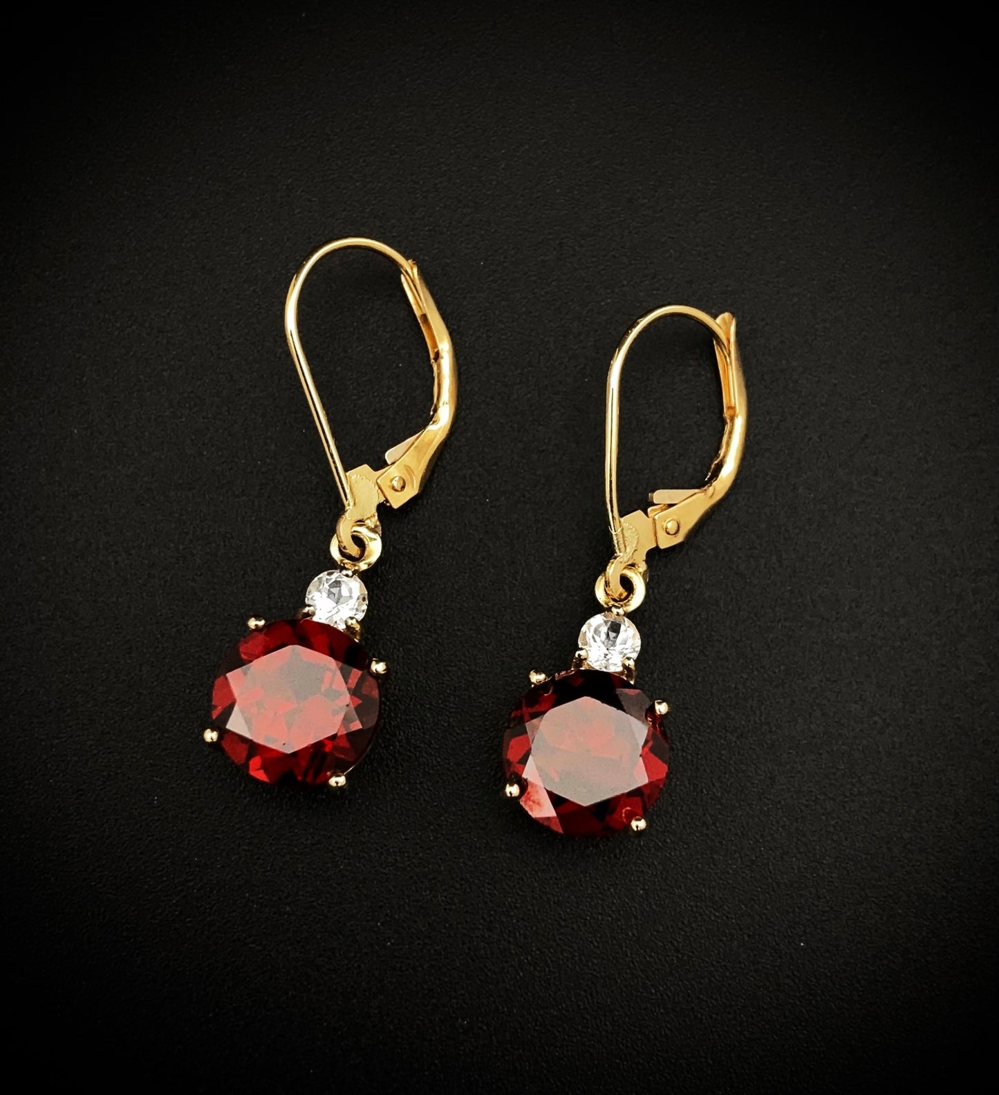 Mozambique Red Garnet Earrings