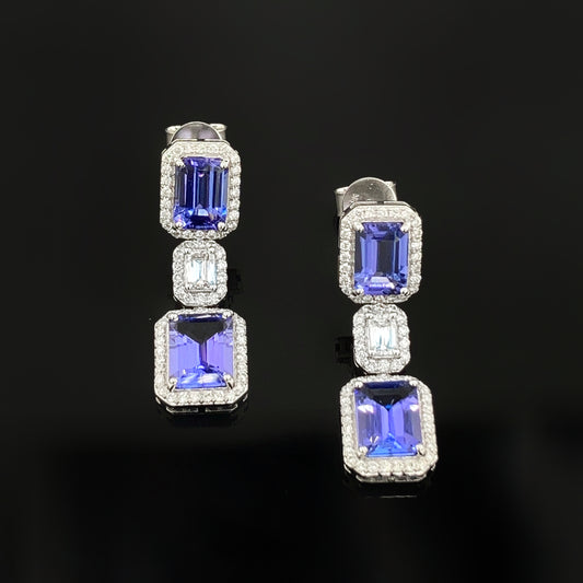 Tanzanite & Diamonds Earrings