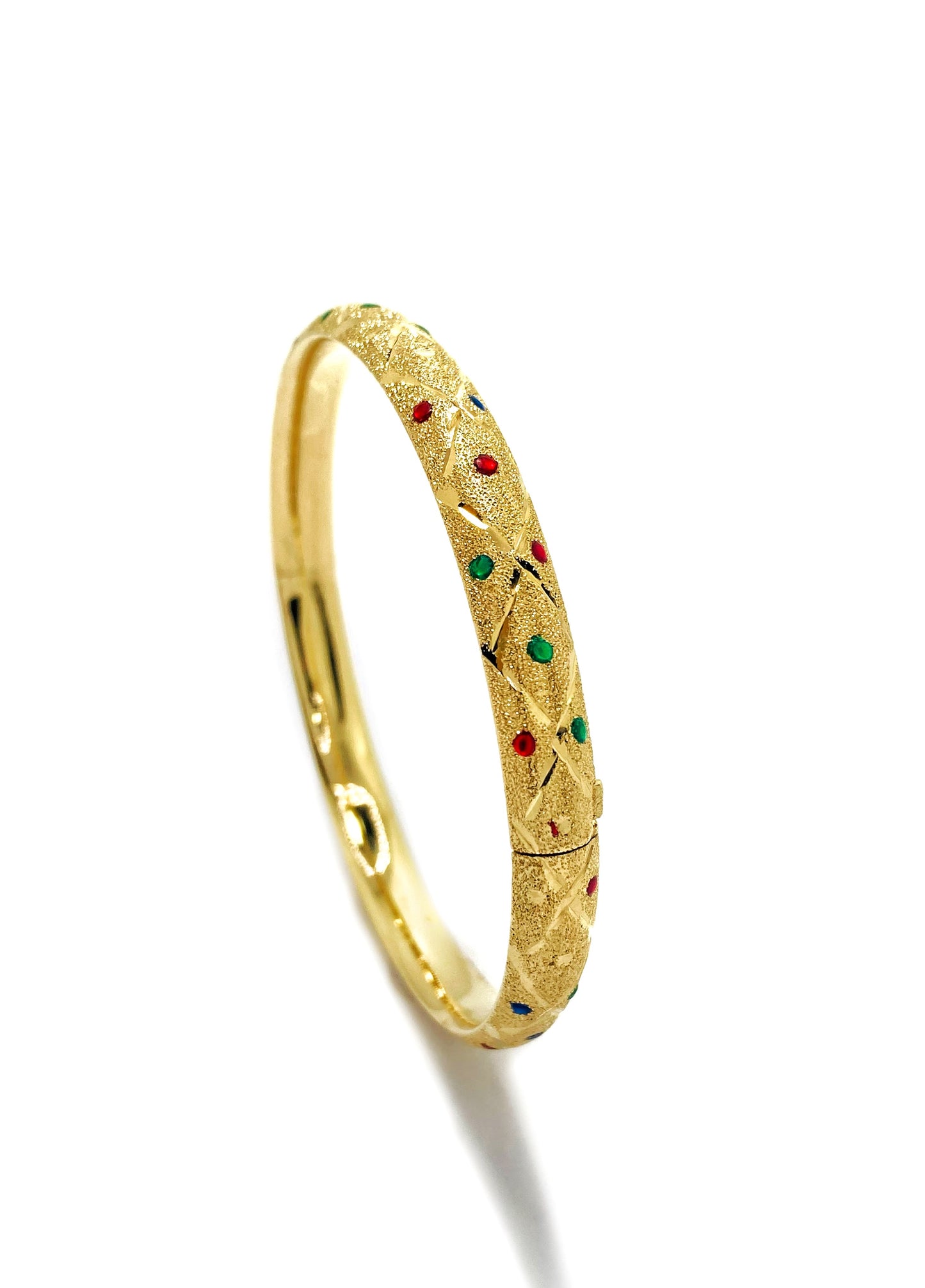 Yellow Gold Enamel Bangel