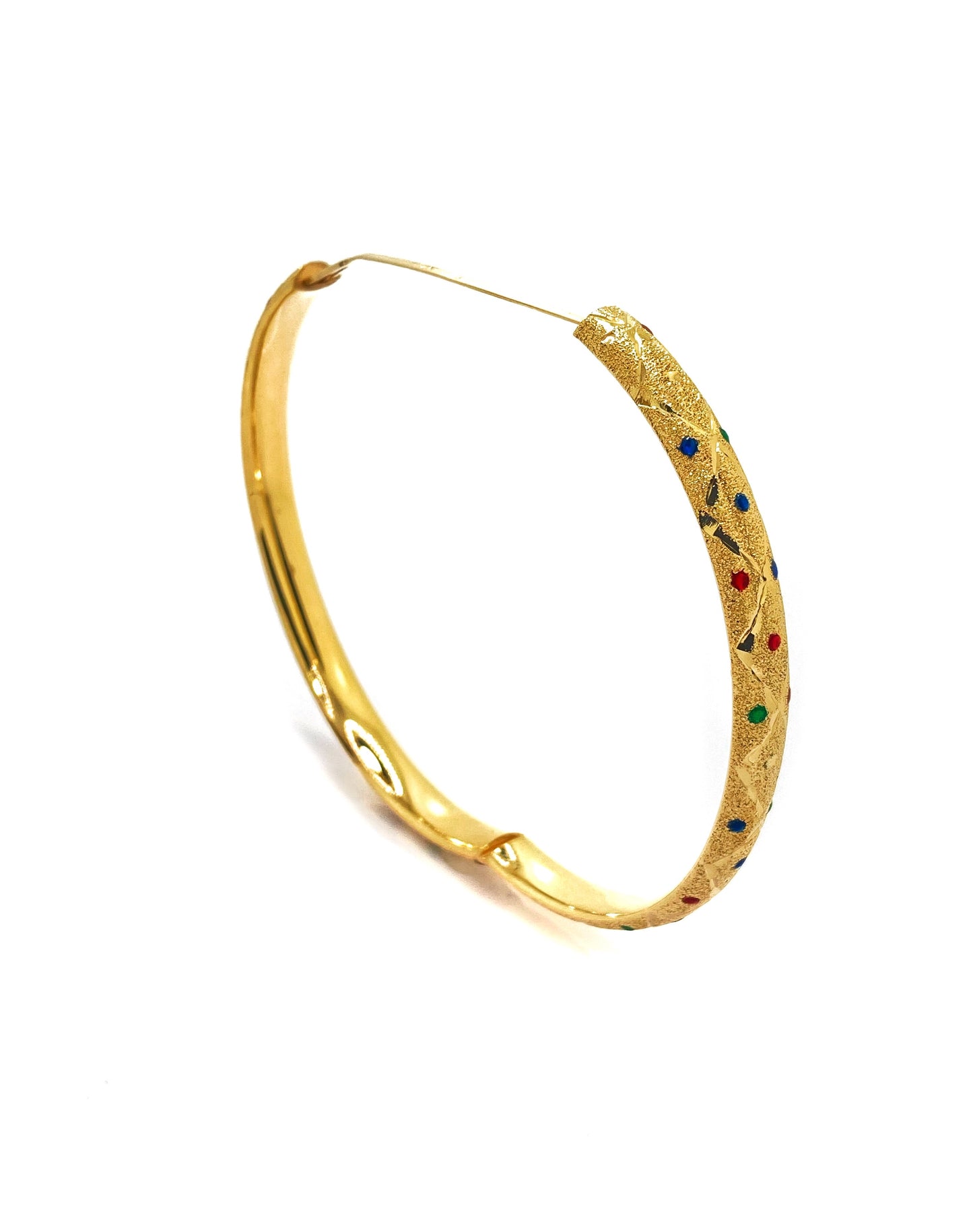 Yellow Gold Enamel Bangel