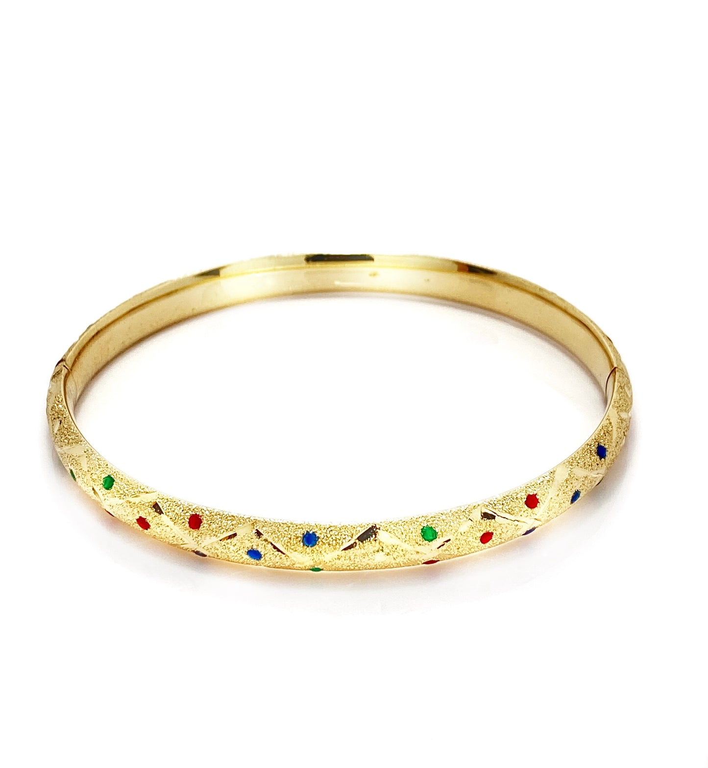 Yellow Gold Enamel Bangel