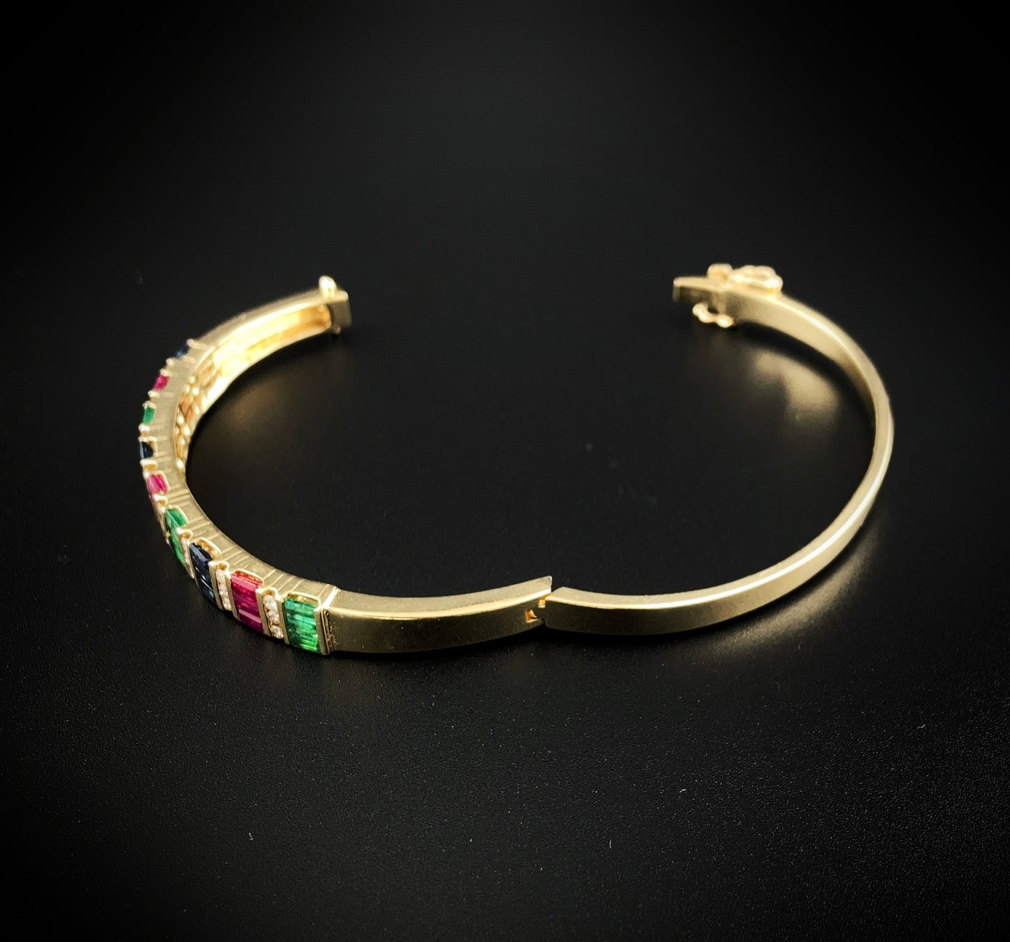 Vintage multi-Gemstones bangle