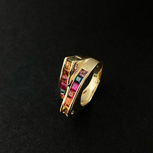 Multi Color Sapphire Ring