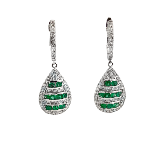 Diamonds & Emeralds Earrings