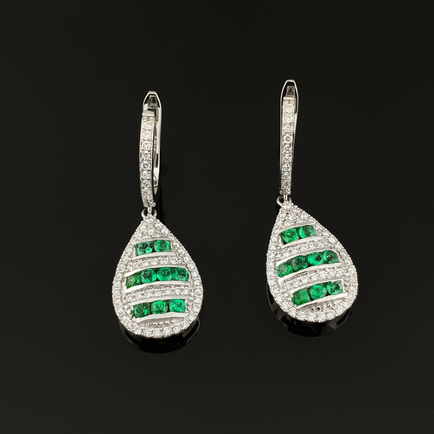 Diamonds & Emeralds Earrings