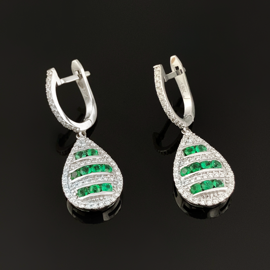 Diamonds & Emeralds Earrings