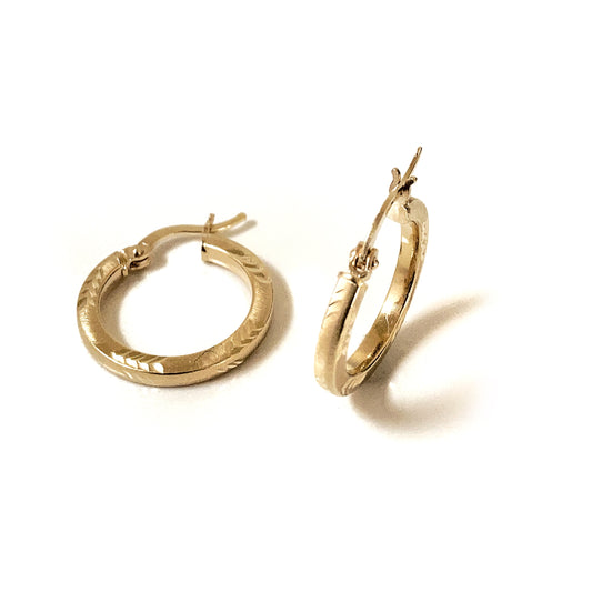 Italian 14k Gold hoop Earrings