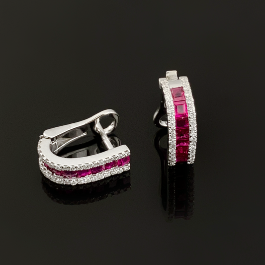 Ruby & Diamonds Earrings
