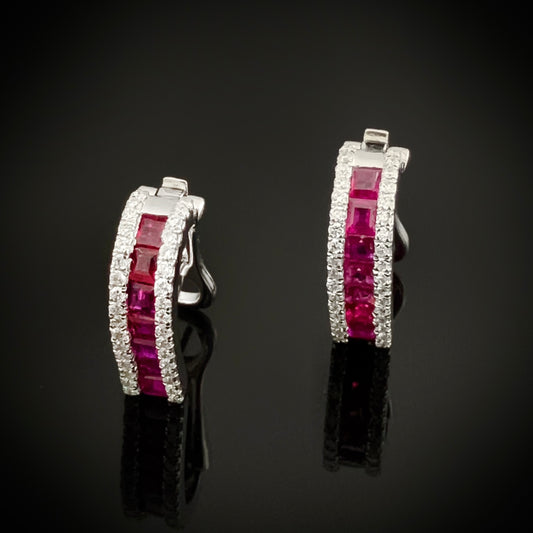 Ruby & Diamonds Earrings