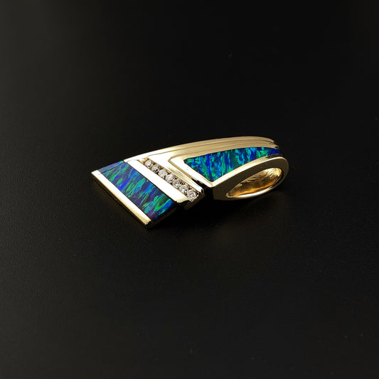 Black Opal inlay Pendant