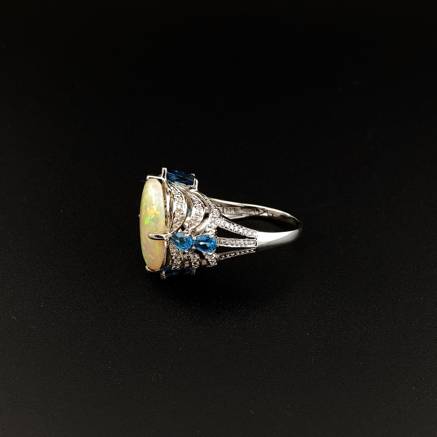 Opal Diamonds Ring