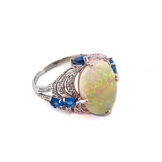 Opal Diamonds Ring