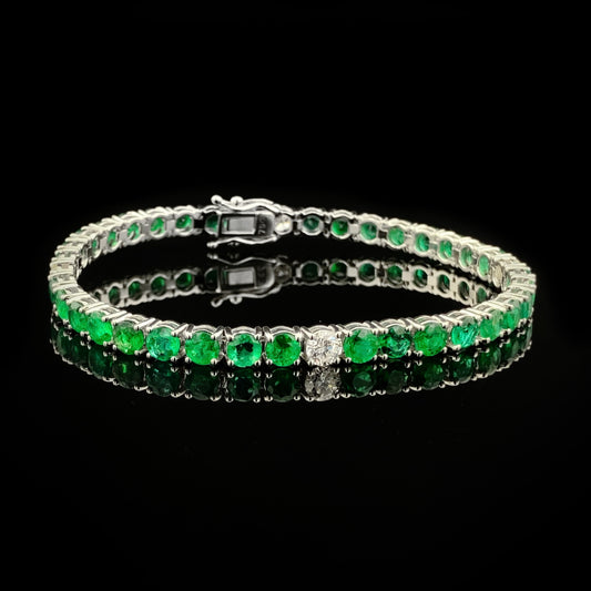 Emeralds & Diamonds Bracelet