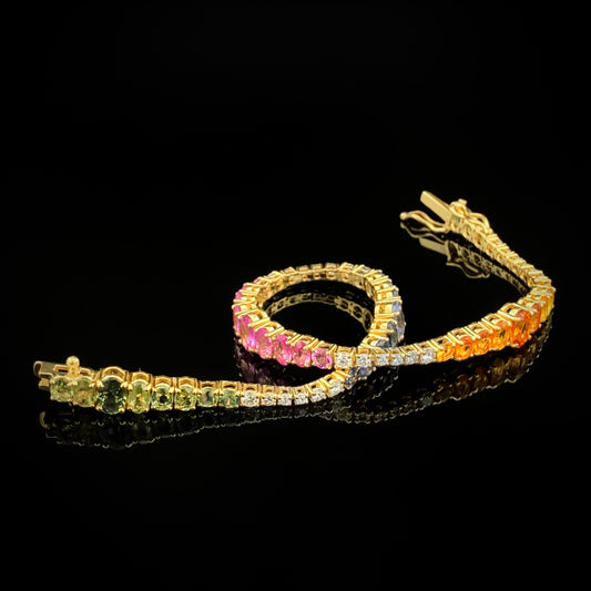 multi color Sapphires Bracelet