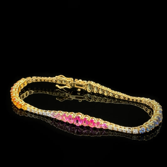 multi color Sapphires Bracelet