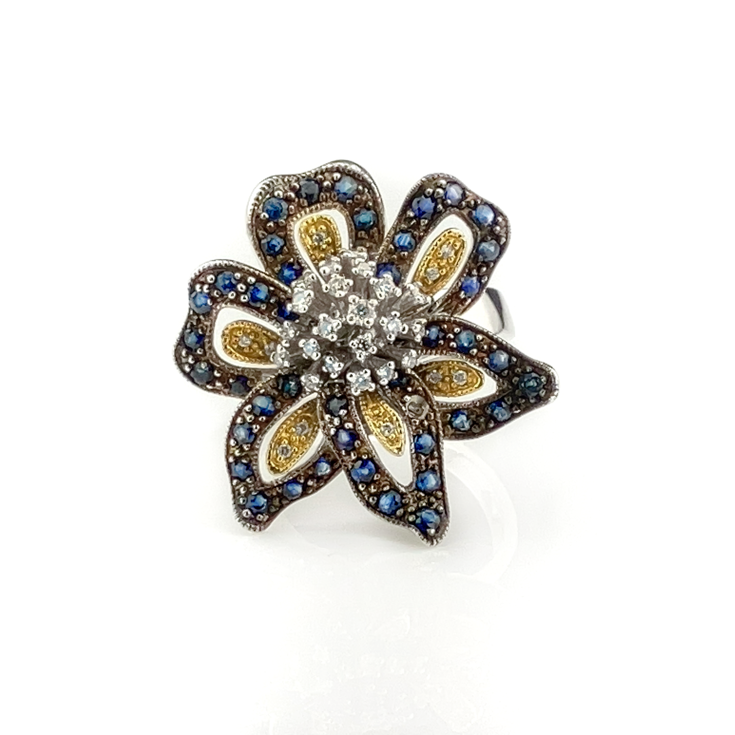 Flower Sapphire Ring