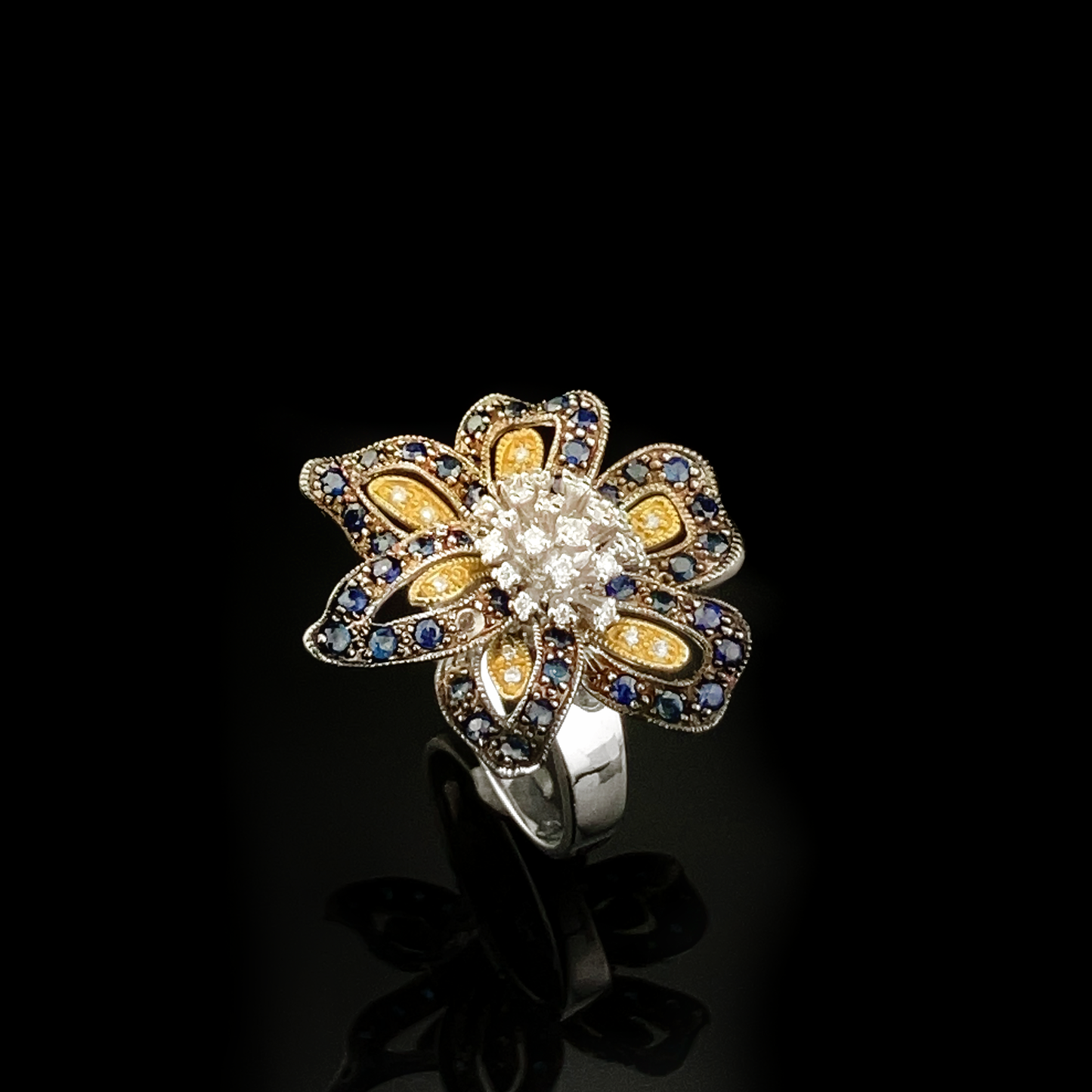 Flower Sapphire Ring