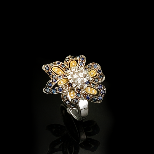 Flower Sapphire Ring