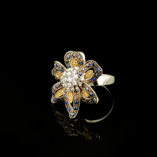 Flower Sapphire Ring