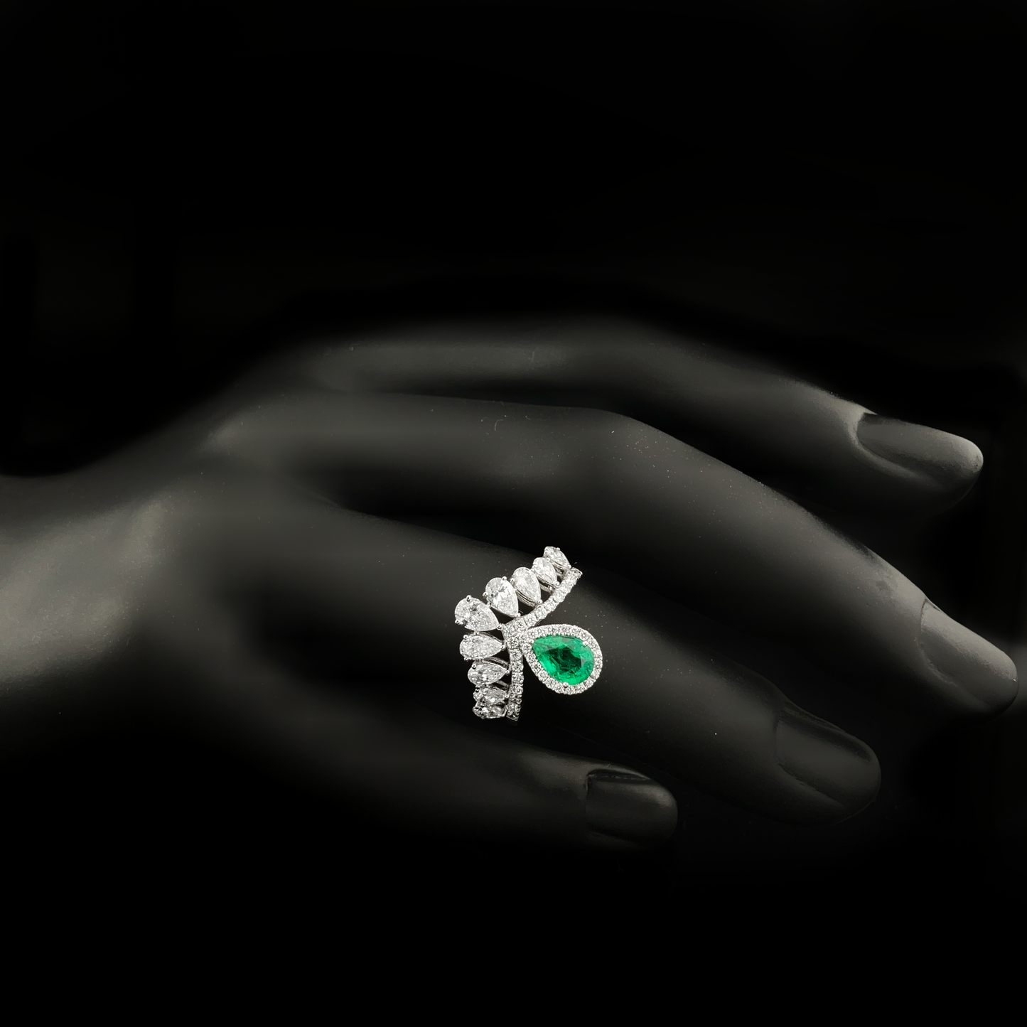 Emeralds & Diamonds Ring