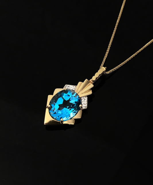 Sky Blue Topaz Pendent