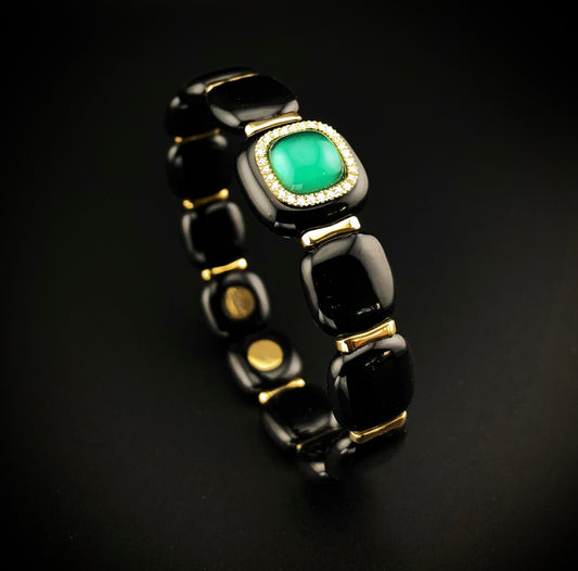 Gold &Enamel Bangle