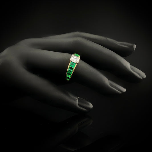 Emeralds & Diamonds Ring