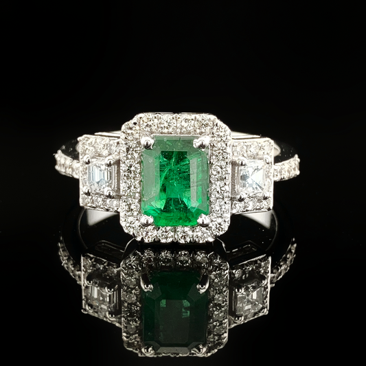Emeralds & Diamonds Ring