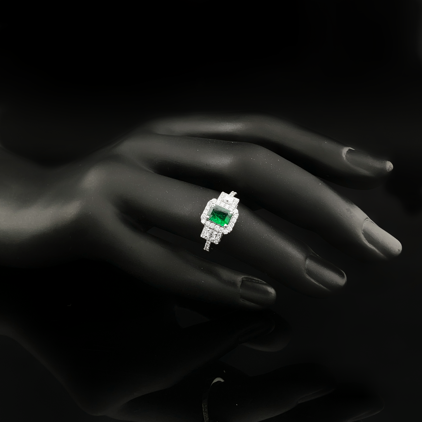 Emeralds & Diamonds Ring