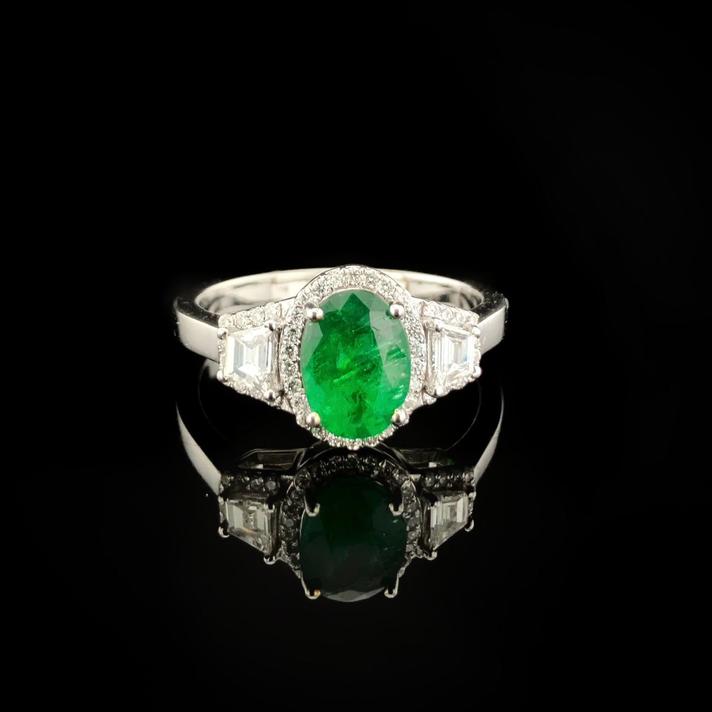 Emeralds & Diamonds Ring