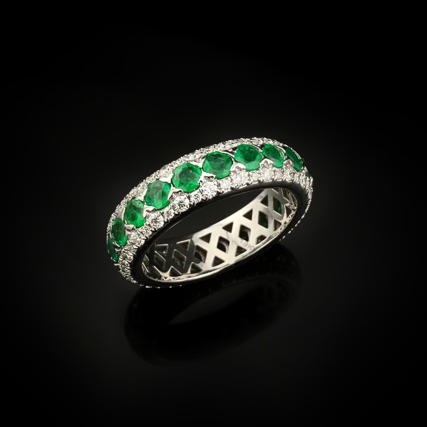 Emeralds Eternity Band
