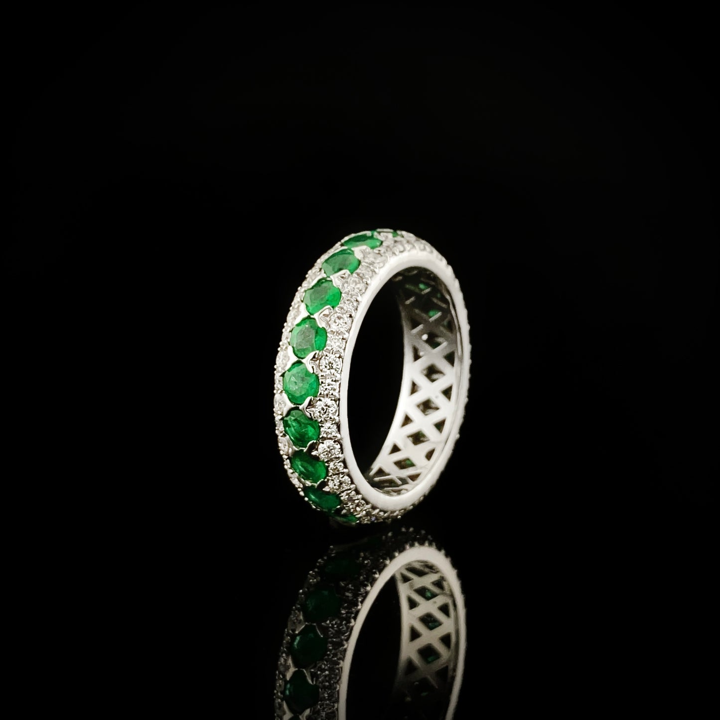 Emeralds Eternity Band