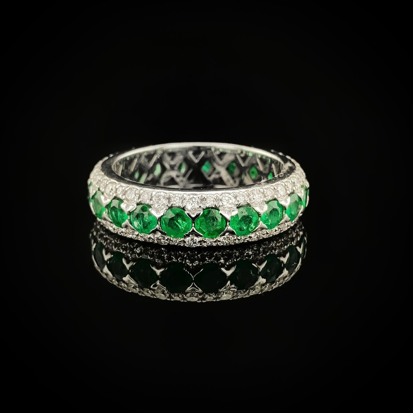 Emeralds Eternity Band