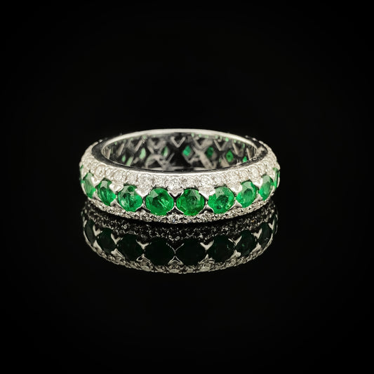 Emeralds Eternity Band