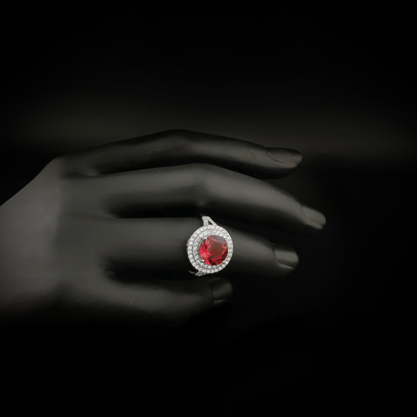 Pink Tourmaline & Diamonds Ring