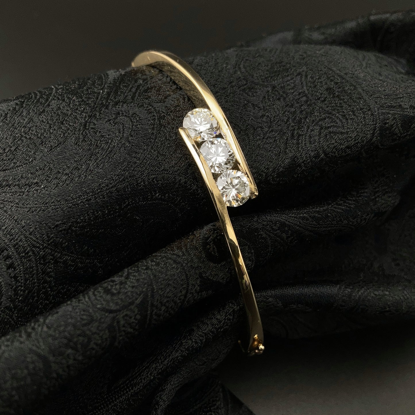 Three Stone Diamond Bangle