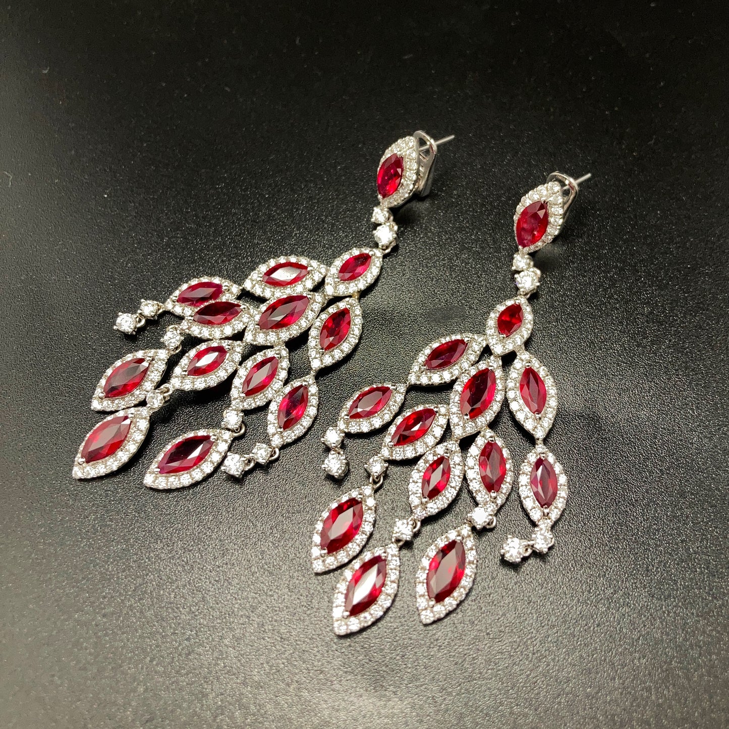 Diamond and Ruby Earrings (GIA) Certified