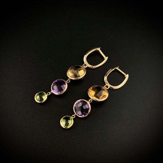 Multi-Gemstones Earrings