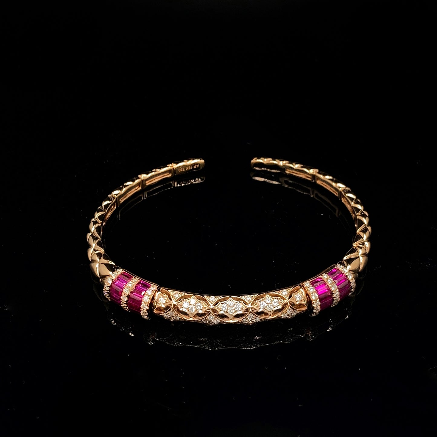 Diamond & Ruby Bangle