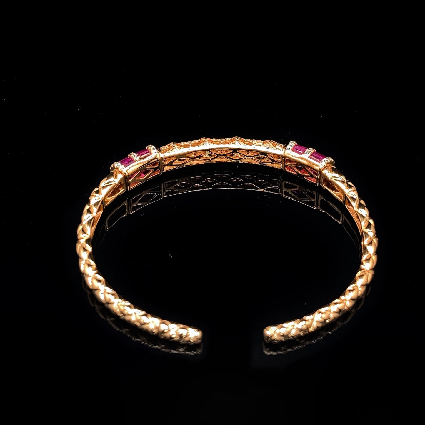 Diamond & Ruby Bangle