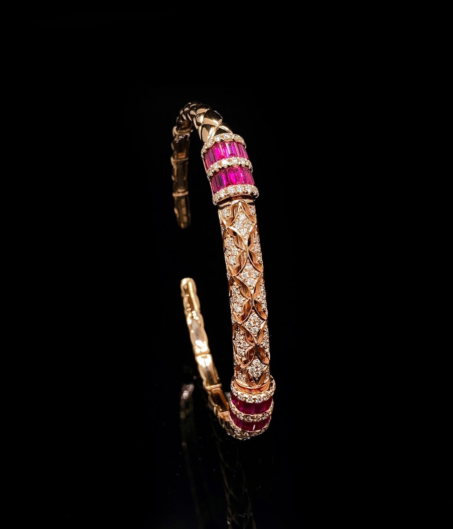 Diamond & Ruby Bangle