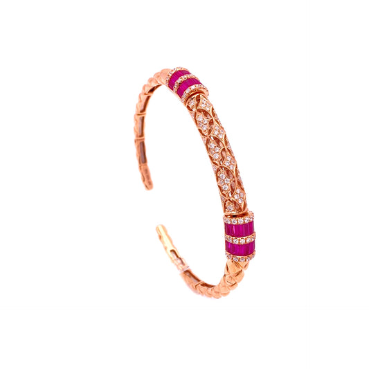 Diamond & Ruby Bangle